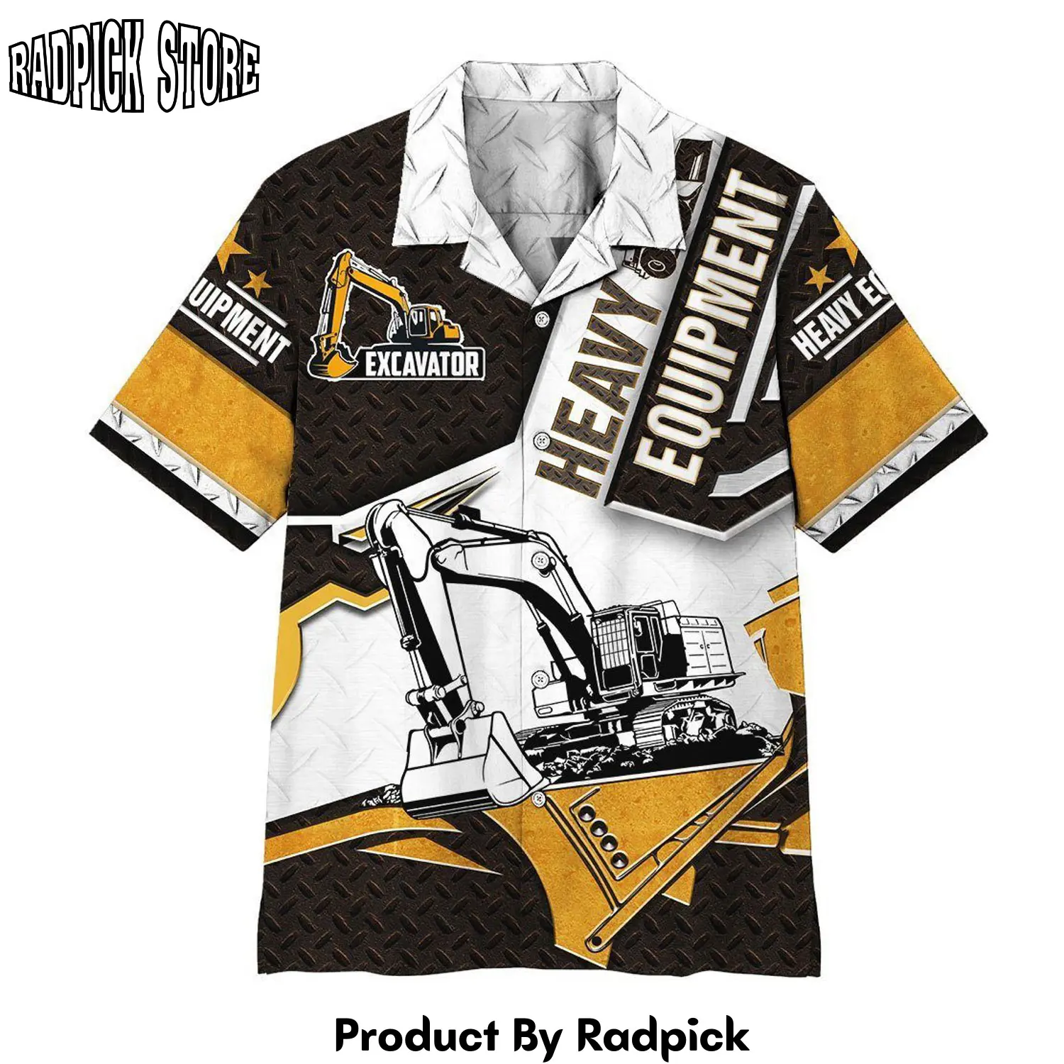 Radpick 3d excavator hawaii shirt rp292855